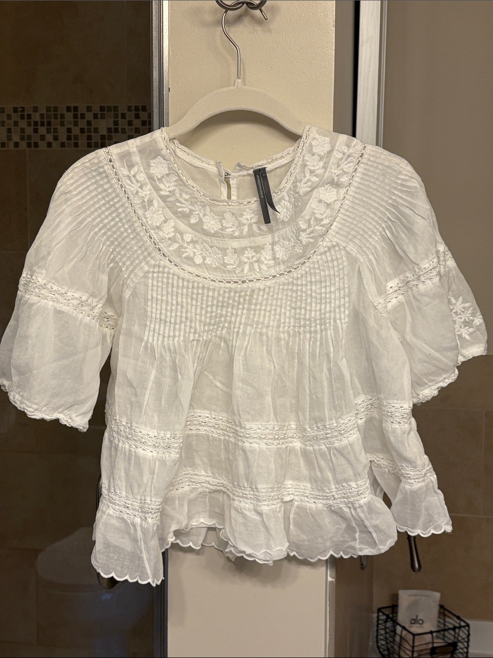 Anthropologie 100% Cotton Swing Tiered Blouse - Doen Inspired